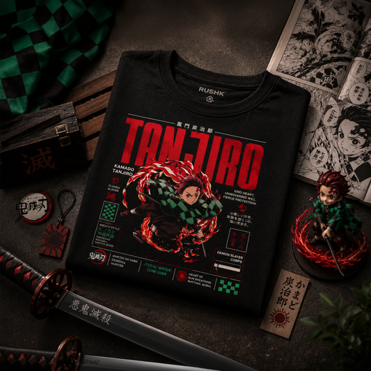 Tanjiro Kamado Flame Breathing Anime T-Shirt