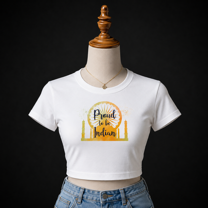 Proud to Be Indian Baby Tee | Patriotic Graphic Tee