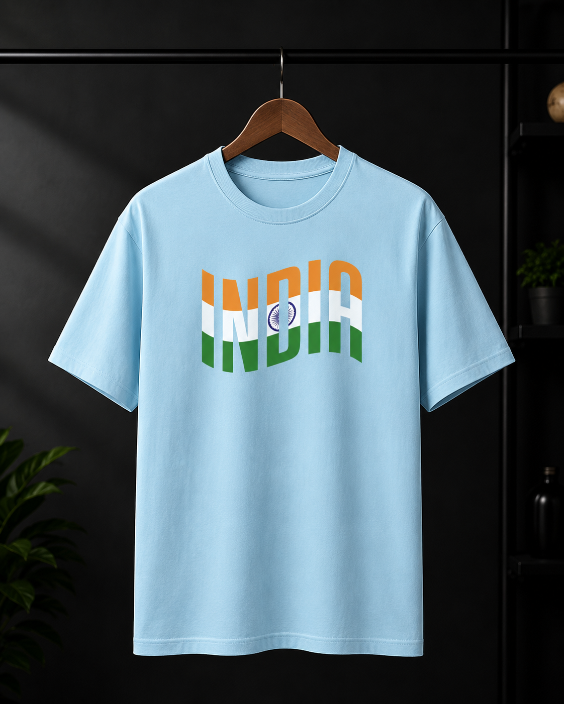 India Tricolor Typography T-Shirt